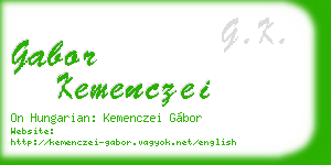 gabor kemenczei business card